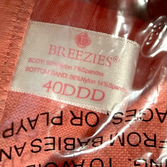 NWT Breezies Coral, Underwire, Soft Comfort Bra 40DDD - Picture 10 of 10